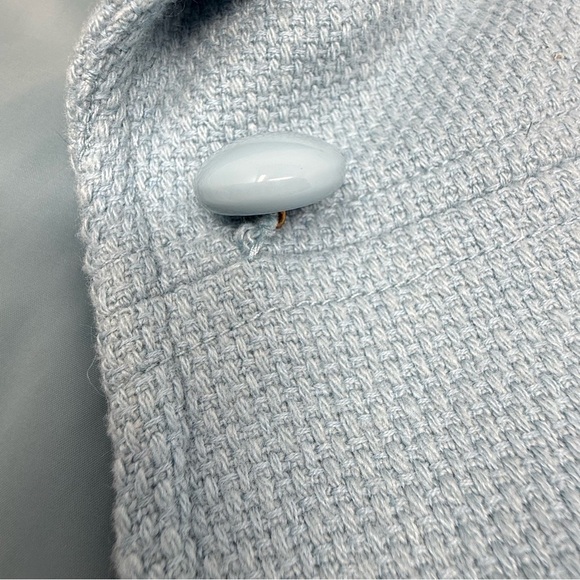 Talbots Women’s Powder Blue Chunky Button Blazer Jacket Size 14 Retro Classic - Picture 13 of 16